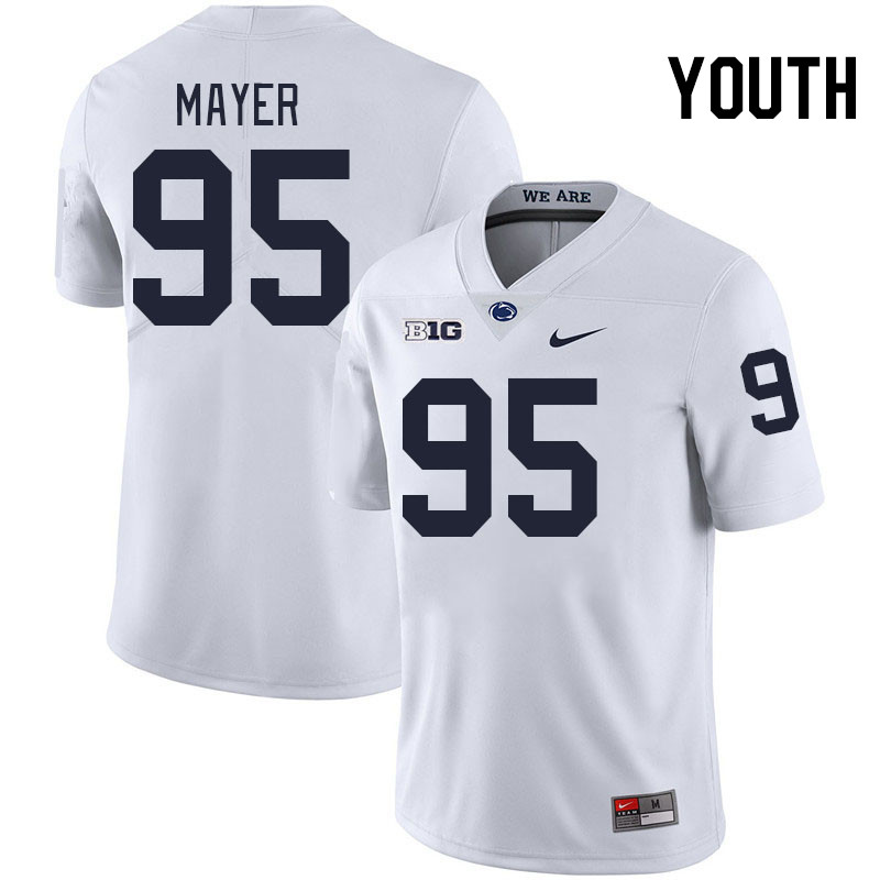 Youth #95 Jordan Mayer Penn State Nittany Lions College Football Jerseys Stitched-White